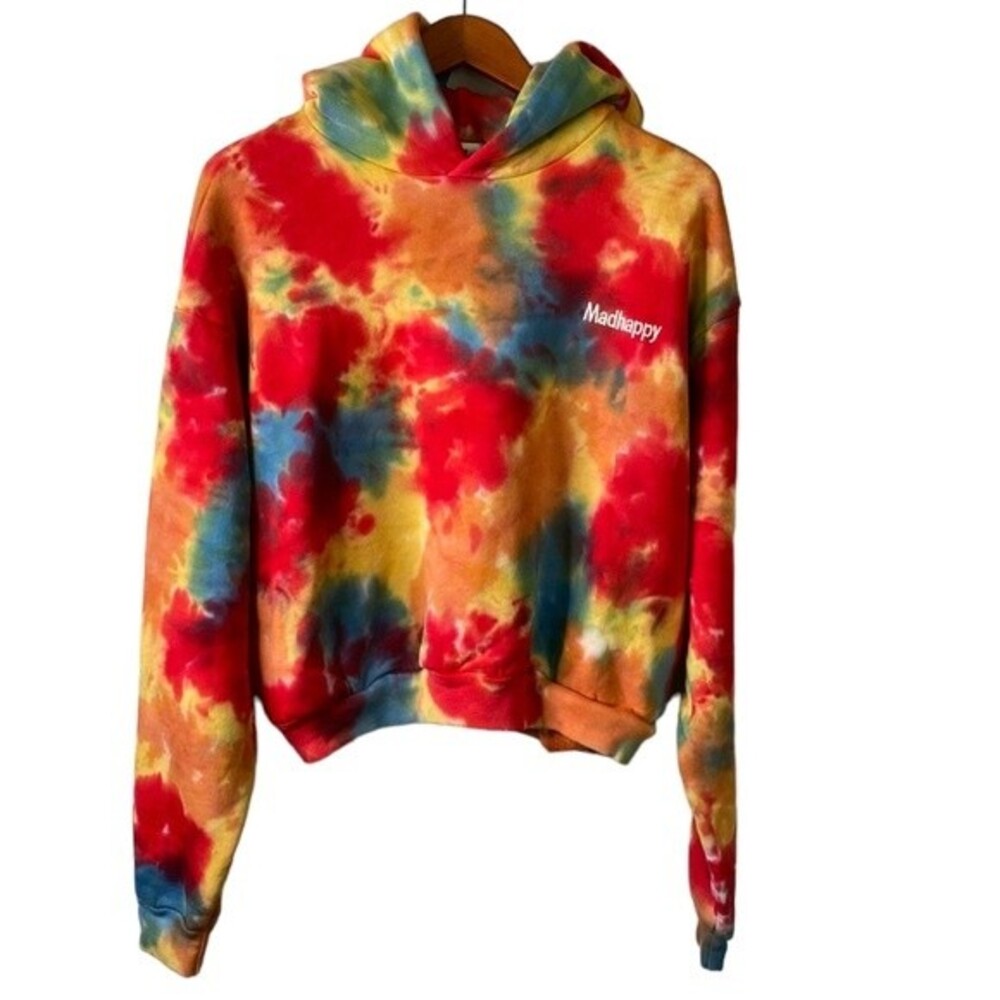 Madhappy New! Tie -Dye Limited Heritage Hoodie Crop Sweatshirt Cotton Rare